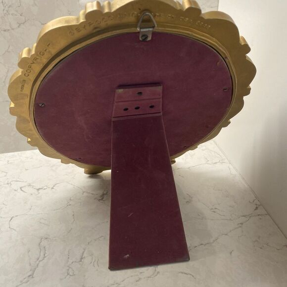 Vintage Syroco Gold Plastic Frame Carved Decorative Vanity Wall Mirror - 12.5 in - Picture 3 of 13